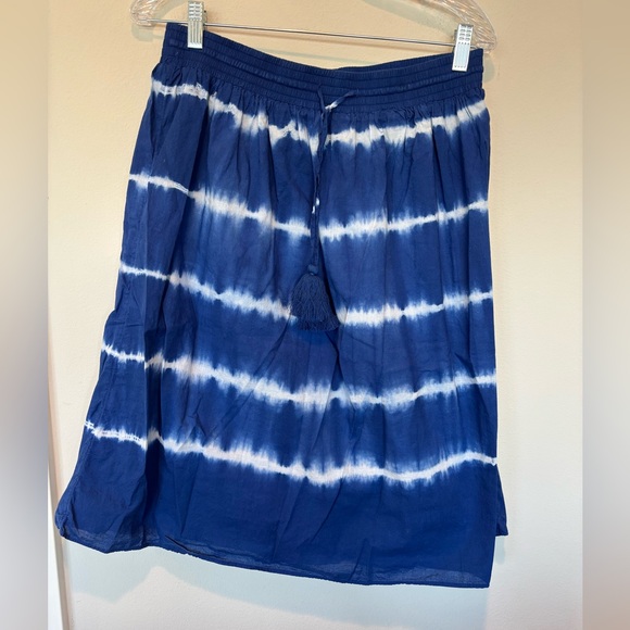 J. Crew Blue and White Tie-Dye Skirt Medium - Picture 1 of 7